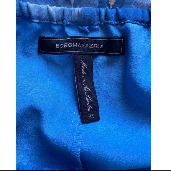 BCBGMAXAZRIA off the shoulder blue tie dye mini dress size XS - Picture 3 of 4